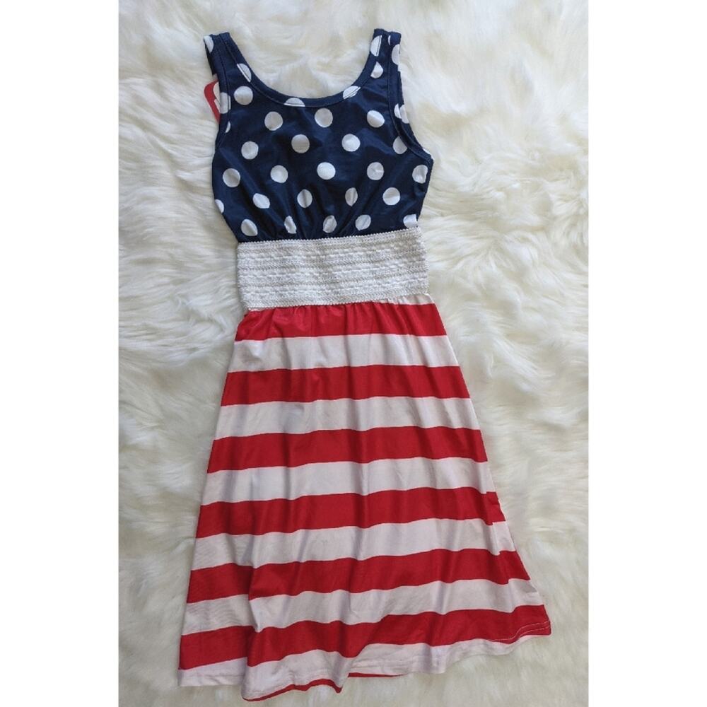 4th of July Red White Blue Dress, 2 years
